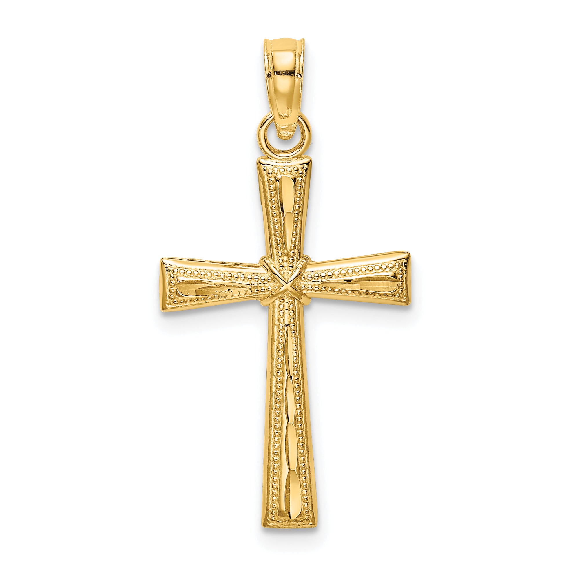 10K D/C Textured Cross Charm Main image