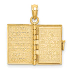 10K 3-D Moveable Santa Biblia Book/Spanish Bible Charm