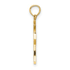 10K Textured Cut-Out Center Cross Charm