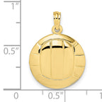 10K Polished VolleyBall Charm