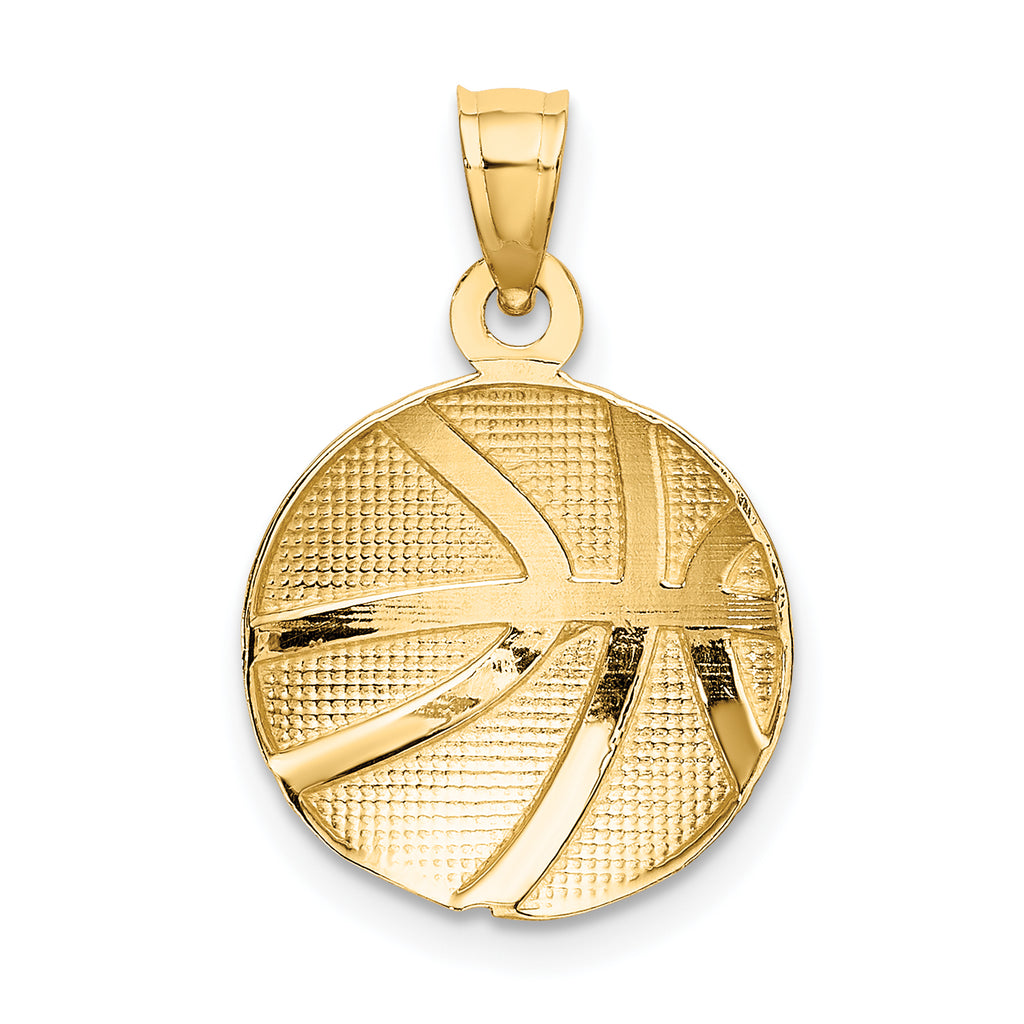 10K Textured Basketball Charm