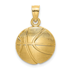 10K Textured Basketball Charm