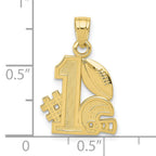 10K #1 Football with Helmet Charm