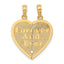 10K FOREVER AND EVER 2 Piece Break-A-Part Heart Charm