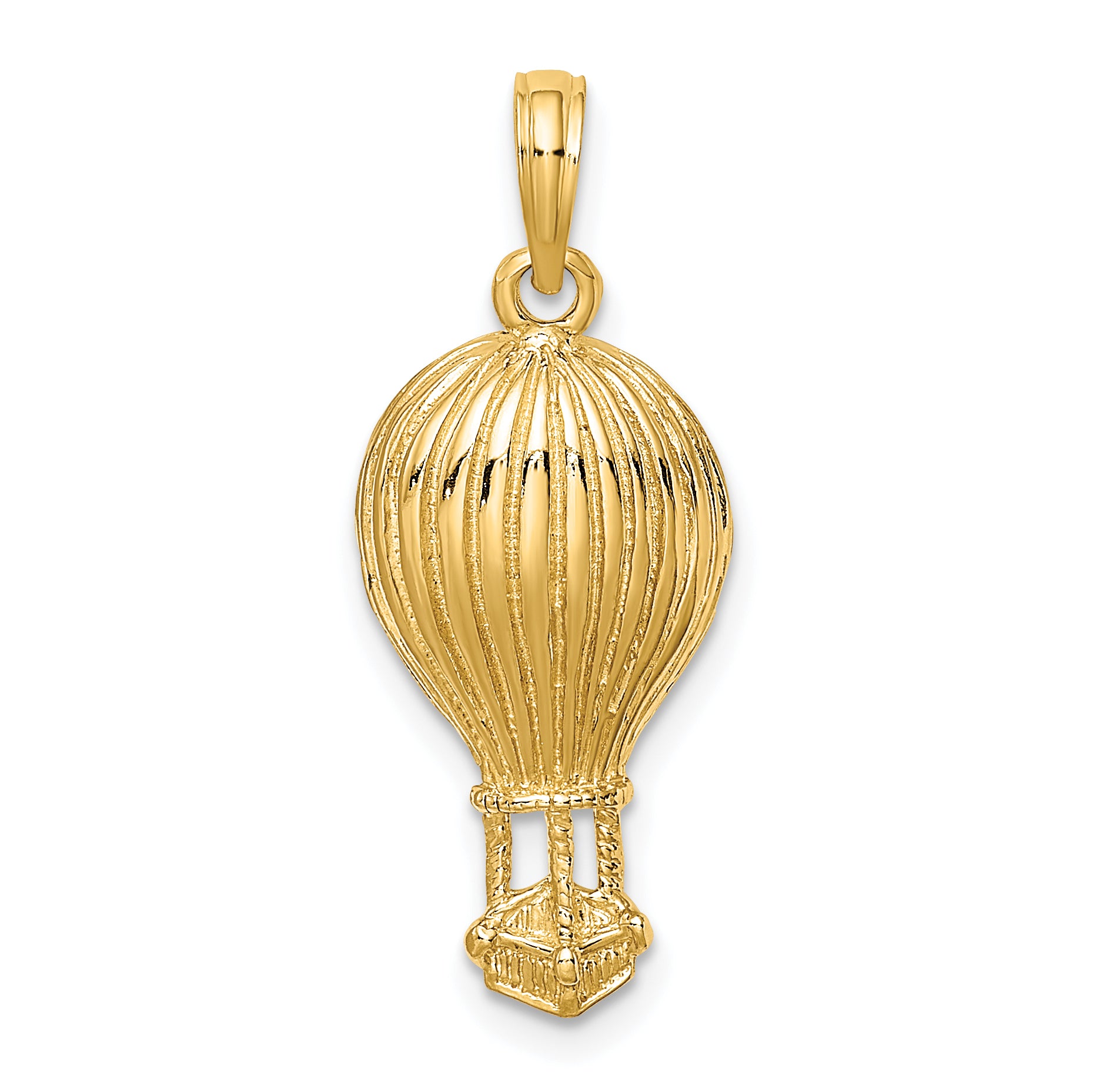 10K Polished Hot Air Ballon Charm Main image