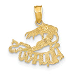 10K AQUARIUS Zodiac Charm