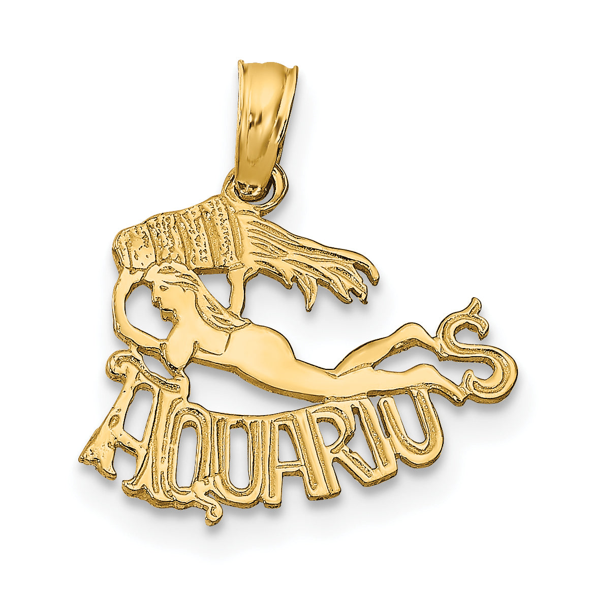 10K AQUARIUS Zodiac Charm Main image