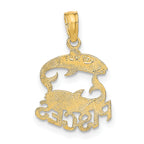 10K PISCES Zodiac Charm