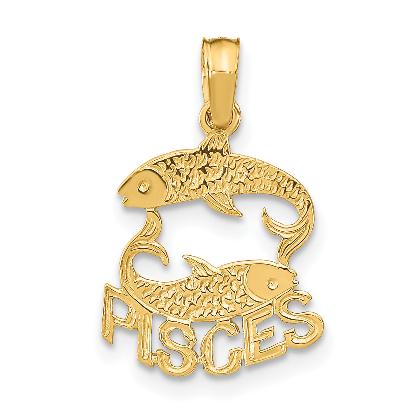 10K PISCES Zodiac Charm Main image