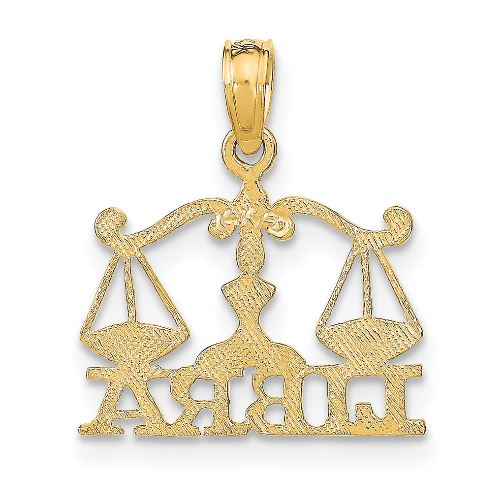 10K LIBRA Zodiac Charm