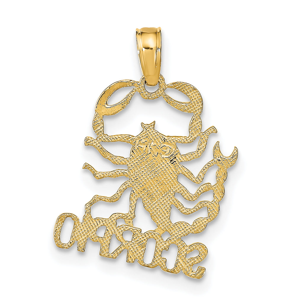 10K SCORPIO Zodiac Charm