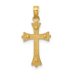 10k Two-tone Center Cross Charm