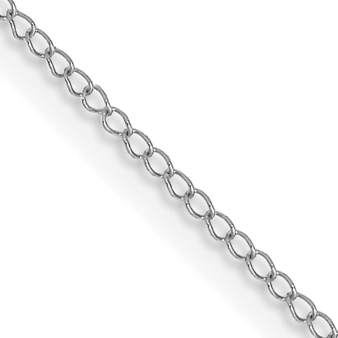 10k White Gold .5mm Carded Curb Chain Main image