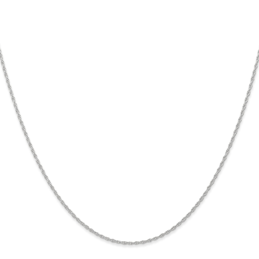 10K White Gold 0.95mm Cable Chain Necklace - view 2