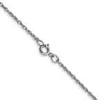 10K White Gold 0.95mm Cable Chain Necklace - view 3
