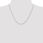 10K White Gold 0.95mm Cable Chain Necklace - view 4
