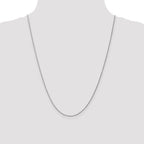 10K White Gold 0.95mm Cable Chain Necklace - view 4