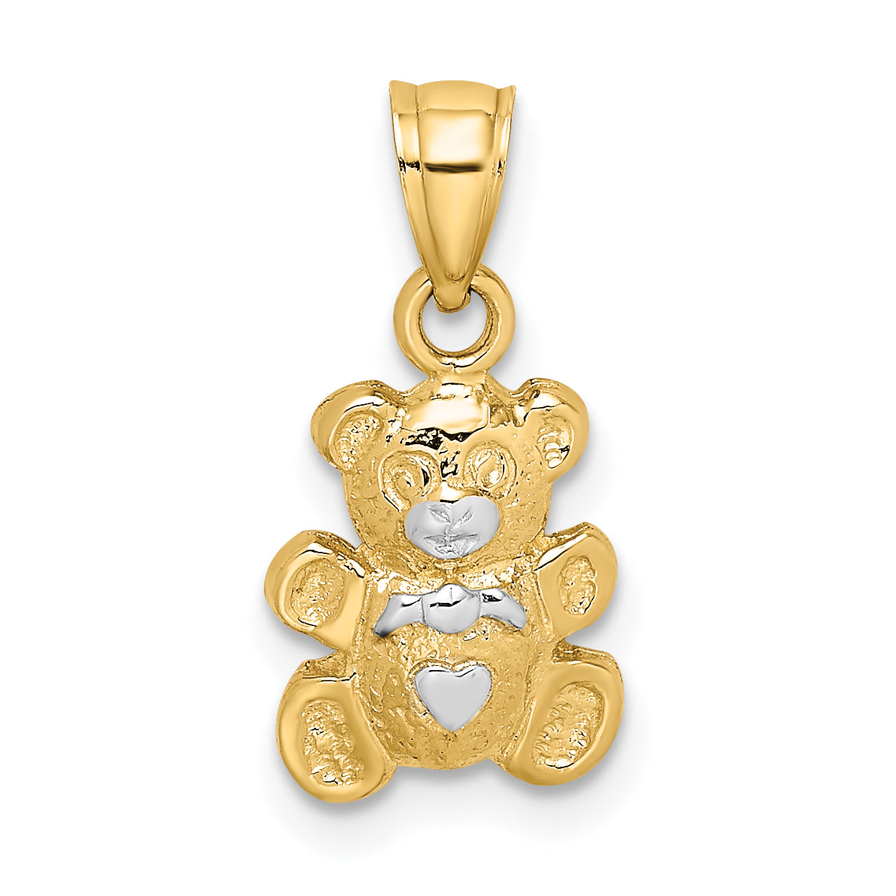 10k w/Rhodium Teddy Bear Charm Main image