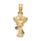 10K Two-Tone Communion Cup w/ Cross Charm