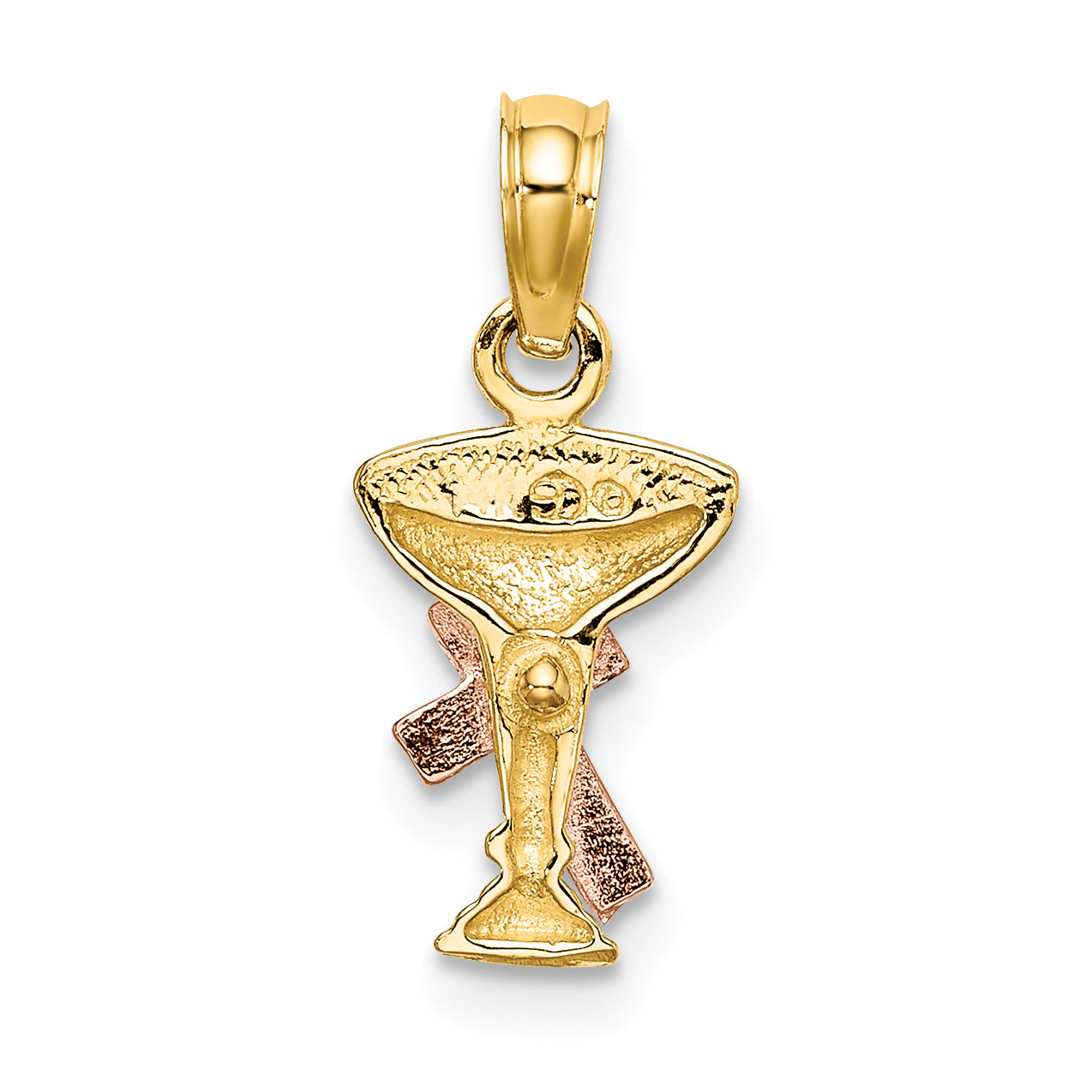 10K Two-Tone Communion Cup w/ Cross Charm