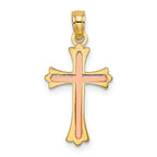 10K Two-Tone Gold Two-Tone Cross Charm