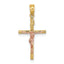 10k Two-Tone Cross Crucifix Charm