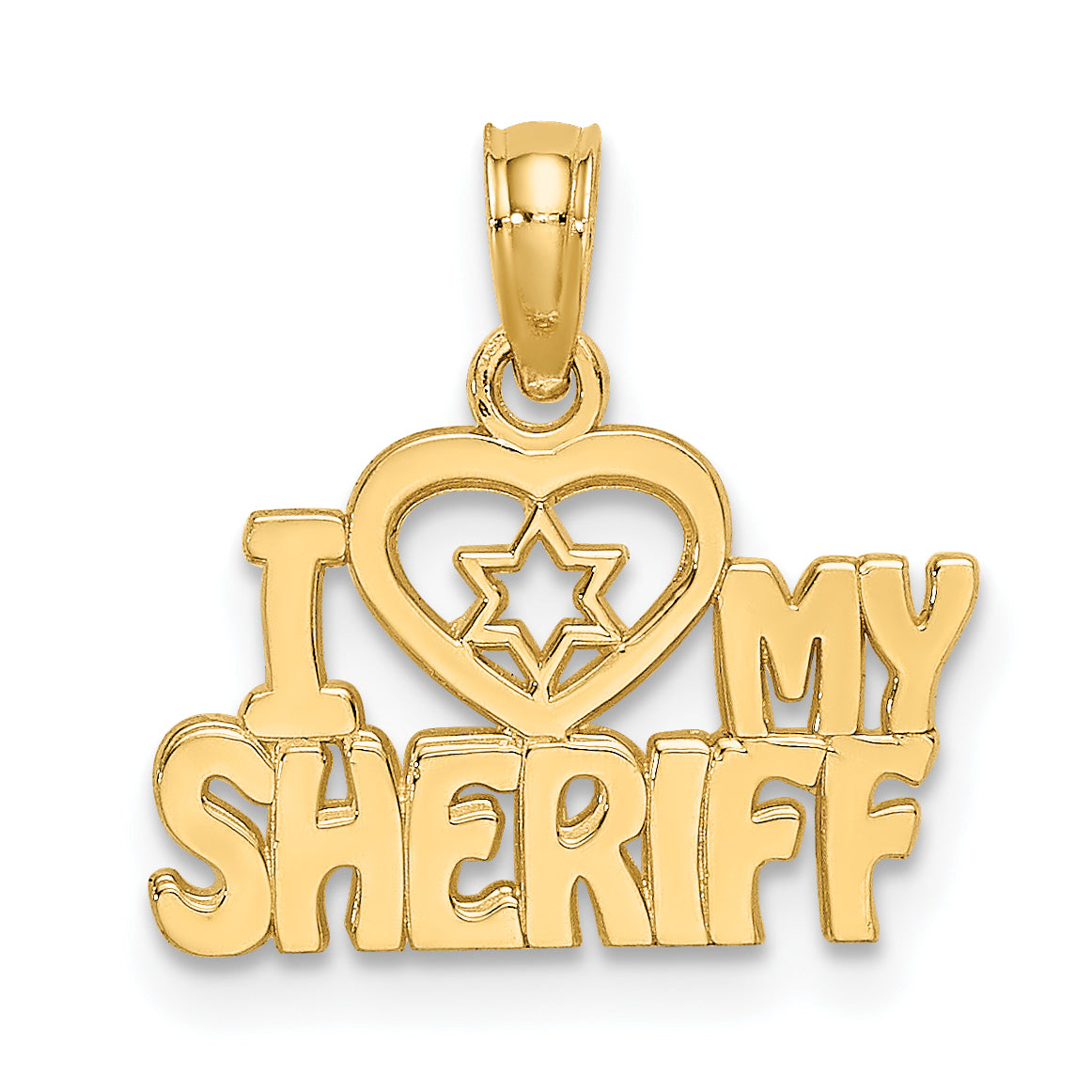 10k I HEART MY SHERIFF Charm Main image