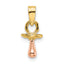 10k Two-Tone 3-D Pacifier Charm