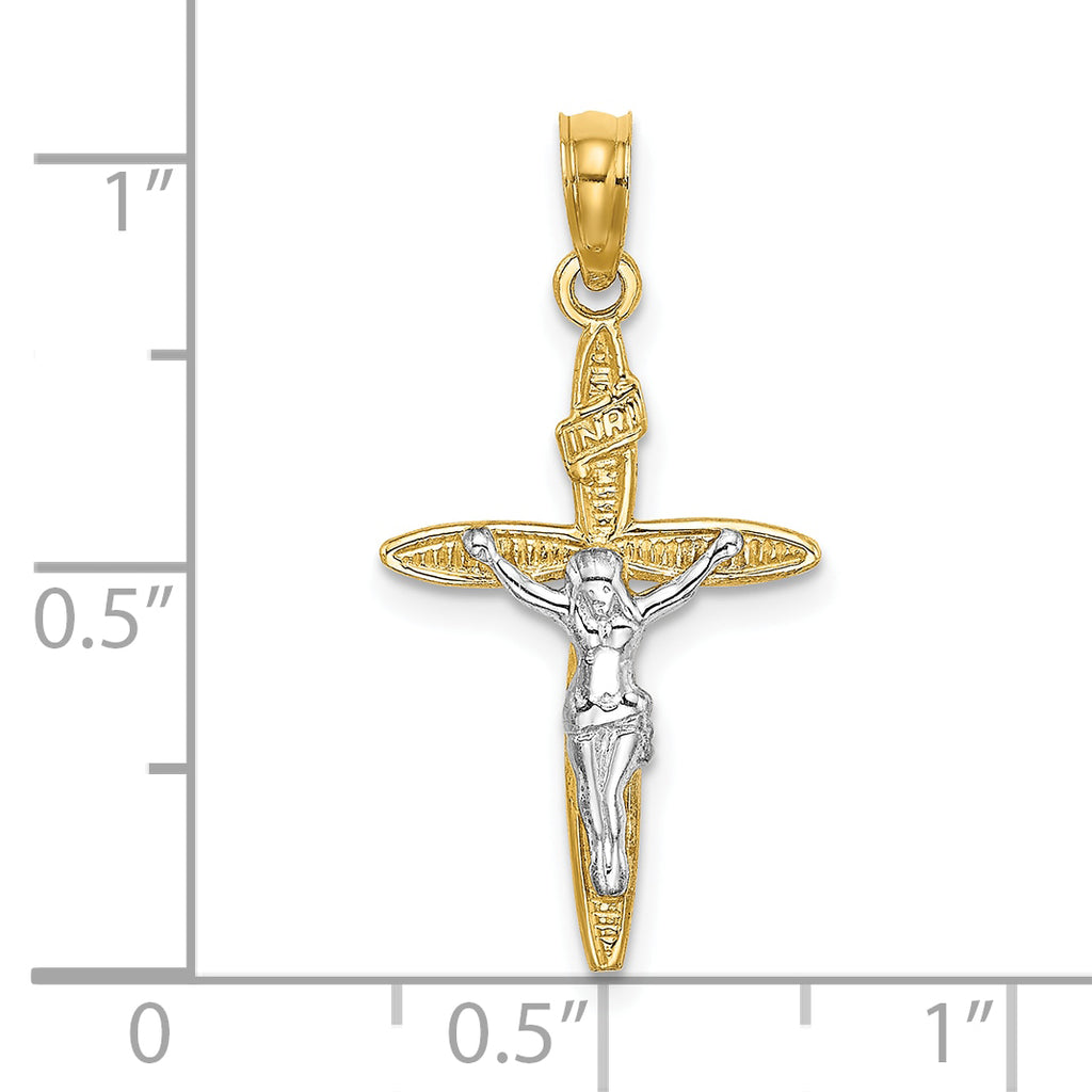 10K W/ Rhodium INRICrucifix Charm