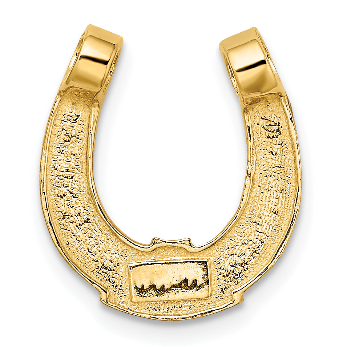 10k w/ Rhodium Horseshoe Charm