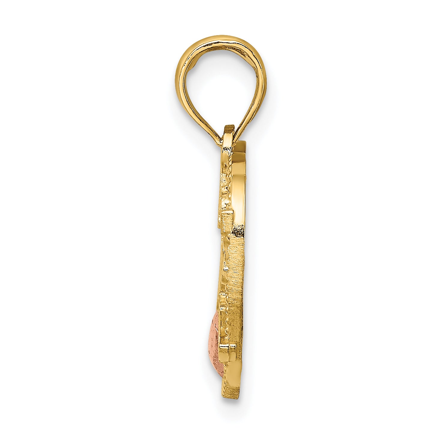 10k Two-Tone Heart w/ #1 MOTHER Charm Secondary image