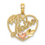 10k Two-Tone Heart w/ #1 MOTHER Charm