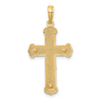 10K Two-Tone Gold Two-tone Engraved Crucifix Charm - view 4