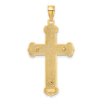 10K Two-Tone Gold Two-tone Engraved Crucifix Charm - view 4