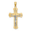 10K Two-Tone Gold Two-tone Engraved Crucifix Charm