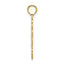 10K None W/ Rhodium Beaded Lace Trim Cross Charm - view 2
