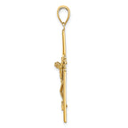 10K W/ Satin Finish Crucifix Charm
