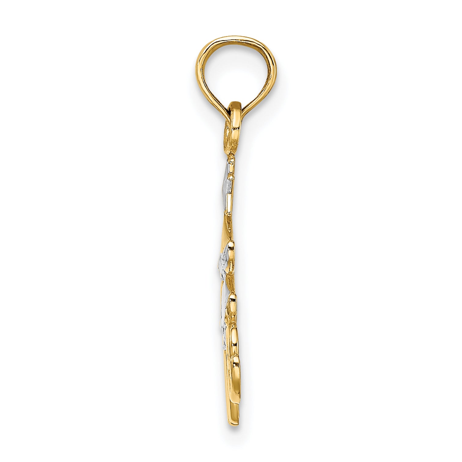 10K W/ Rhodium Christmas Tree Charm Secondary image