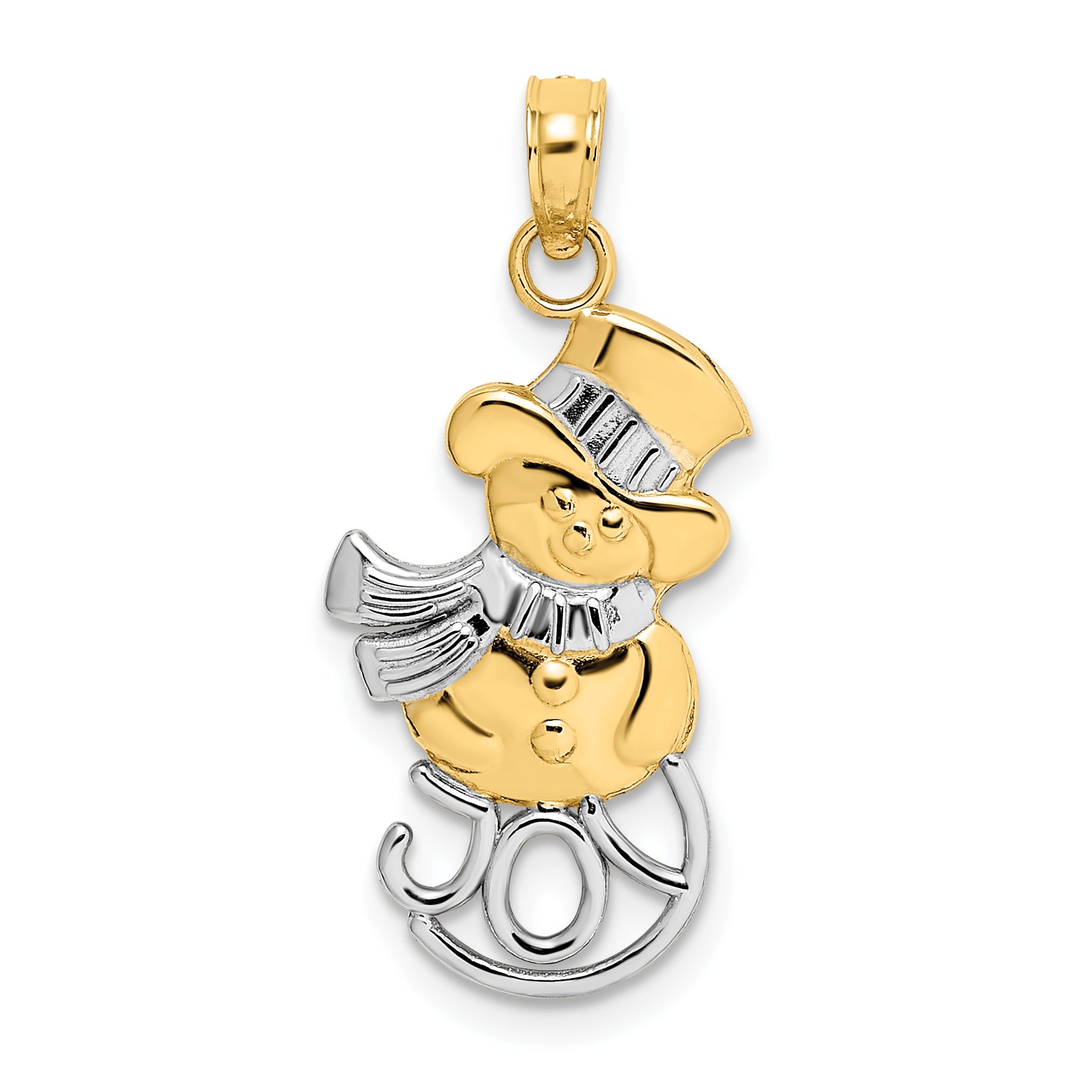 10K w/Rhodium Snowman & Joy Pendant Main image
