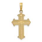 10K None w/ Rhodium D/C Cross Pendant - view 4