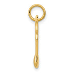 10k Polished Flat-Backed Musical Note Charm