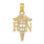 10K RN Caduceus Pendant