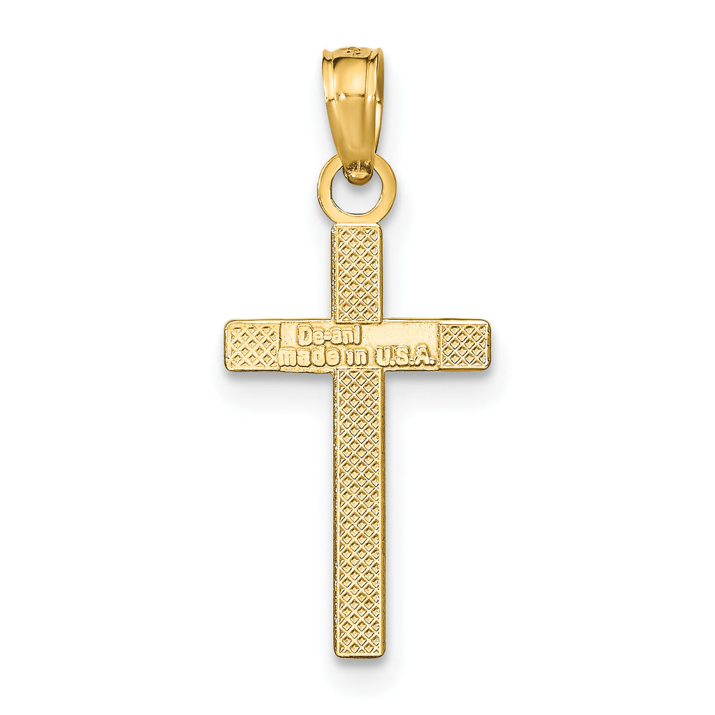 10k Polished Cross Pendant
