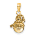 10k Snowman Pendant