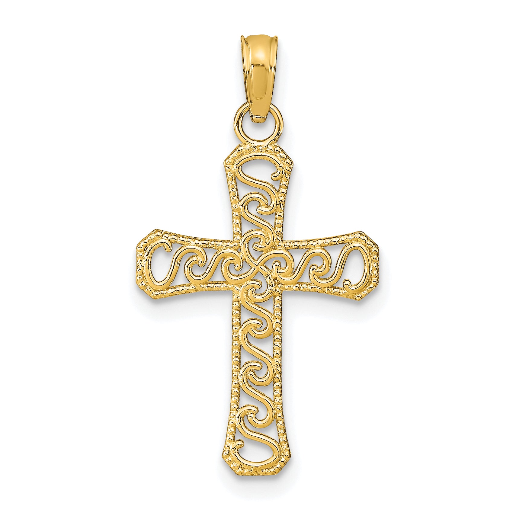 10k Fancy Cross Pendant Main image