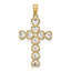 10K w/ Rhodium Hearts/Cross Pendant