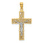 10k Two-tone Crucifix Pendant
