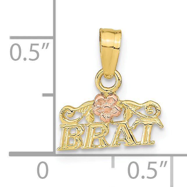 10K Rose and Yellow Gold BRAT Pendant Secondary image