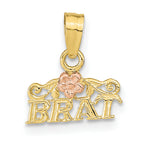 10K Rose and Yellow Gold BRAT Pendant