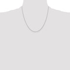 10K White Gold 1.15mm Carded Cable Rope Chain